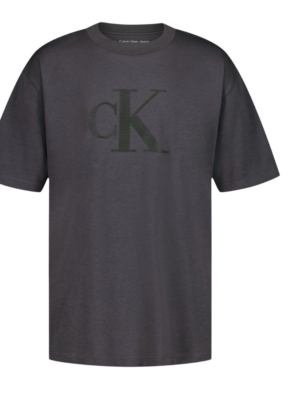 Calvin Klein Kids Dark Gray CK Logo Short Sleeve Tee